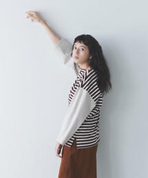 studio CLIP | 《DAYS》ボーダーロングTシャツ(Tシャツ/カットソー)