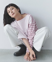 studio CLIP | 《DAYS》ボーダーロングTシャツ(Tシャツ/カットソー)