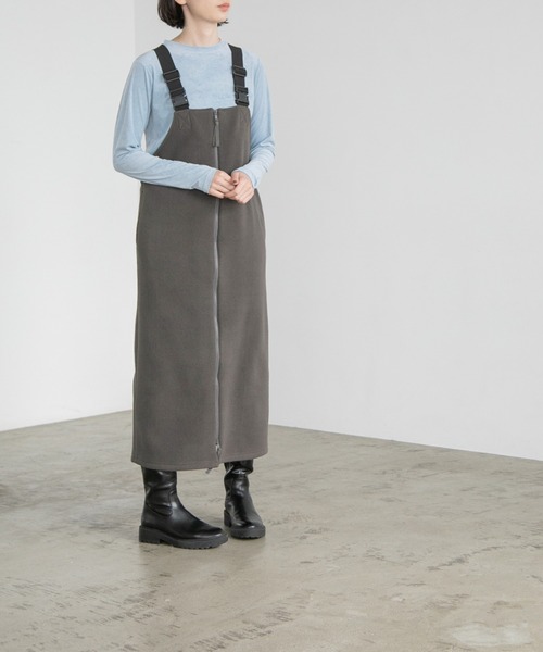 yuw(ユウ)の「フリースジャンバースカート 170774(ジャンパースカート・レディース・ブラック/グレー・FREE)」の18枚目の写真