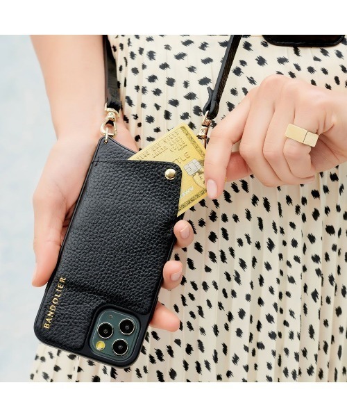 BANDOLIERバンドリヤー エマ ダークトープ iPhone13Pro BANDOLIER