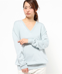 【DouDou】ビッグVネックプルオーバー