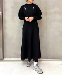 led.tokyo | 【led.tokyo】2WAY配色ステッチボリュームスリーブワンピース(ワンピース)