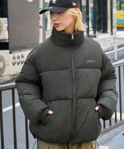 セール】【CODDERR】ボリュームハイネック撥水ナイロン中綿ジャケット