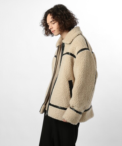 tk.TAKEO KIKUCHI（ティーケータケオキクチ）の「◆B-3カーリーボアブルゾン（ブルゾン・メンズ・ブラック/ライトベージュ・02/03/66）」の20枚目の写真