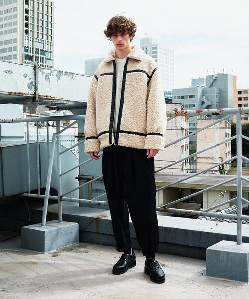 tk.TAKEO KIKUCHI（ティーケータケオキクチ）の「◆B-3カーリーボアブルゾン（ブルゾン・メンズ・ブラック/ライトベージュ・02/03/66）」の16枚目の写真