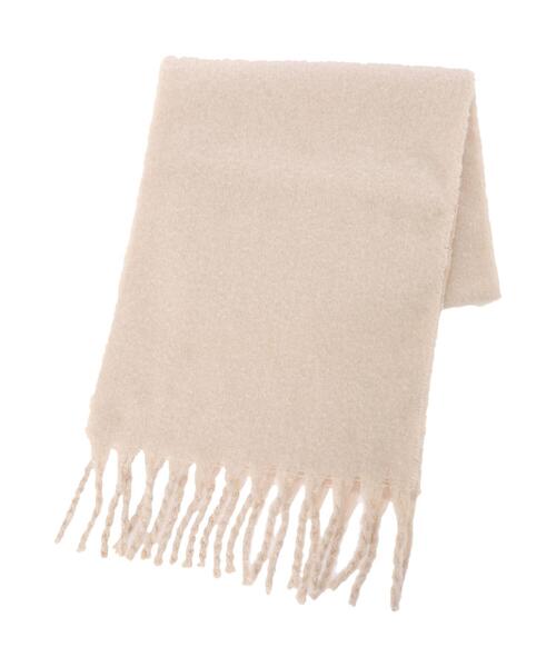 Samansa Mos2（サマンサ モスモス）の「太フリンジストール（ストール/ショール・レディース・ミント/ベージュ/イエロー・ﾌﾘ-）」の2枚目の写真