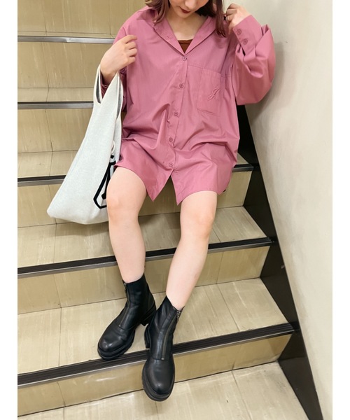 JUMELLE(ジュメロ)の「アタッチスリーブシャツ(Tシャツ/カットソー・レディース・ピンク/グリーン・FREE)」の4枚目の写真