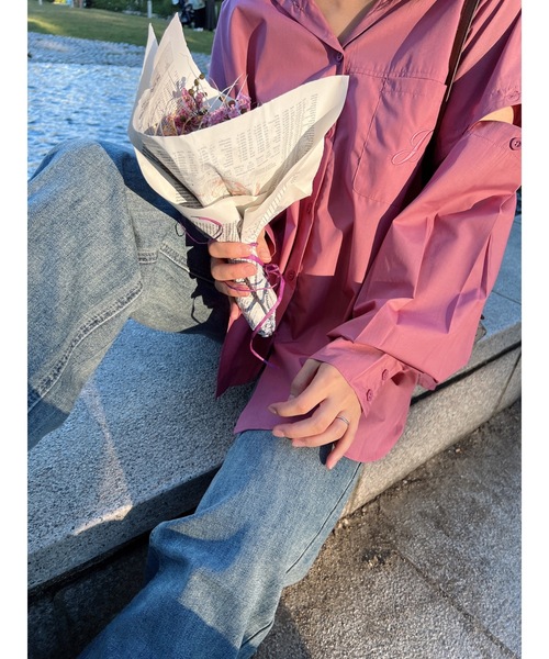 JUMELLE(ジュメロ)の「アタッチスリーブシャツ(Tシャツ/カットソー・レディース・ピンク/グリーン・FREE)」の14枚目の写真