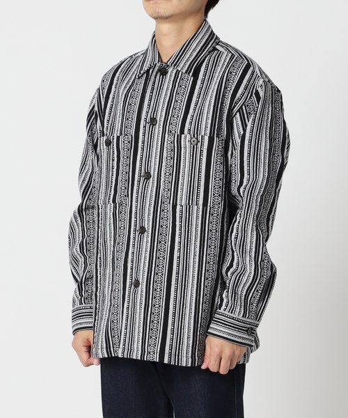 JOURNAL STANDARD relume(ジャーナルスタンダード レリューム)の「パターンゴブラン CPO シャツジャケット(ブルゾン・メンズ・ブラック/ブラック系その他/ブルー系その他・MEDIUM/LARGE)」の10枚目の写真