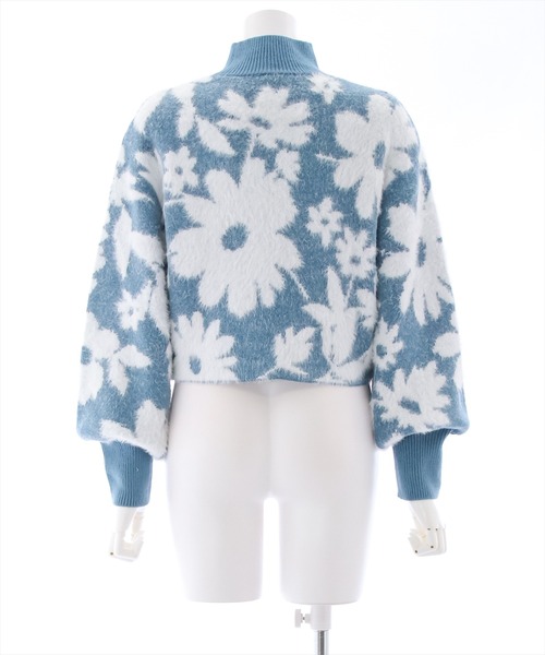 clear（クリア）の「フェザージャガードショート丈ニットトップス（ニット/セーター・レディース・ブルーグレー/ブラウン/オレンジ/ライトグレー/サックスブルー・F）」の12枚目の写真