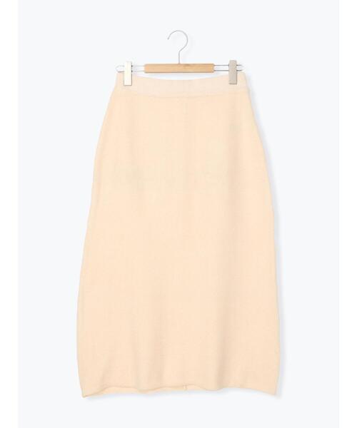 Samansa Mos2 blue(サマンサモスモスブルー)の「ふわもちシフォンニットスカート(スカート・レディース・キナリ/ブラウン/ブラック・フリ-)」の2枚目の写真