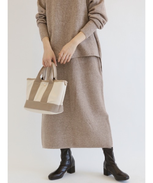 Samansa Mos2 blue(サマンサモスモスブルー)の「ふわもちシフォンニットスカート(スカート・レディース・キナリ/ブラウン/ブラック・フリ-)」の11枚目の写真