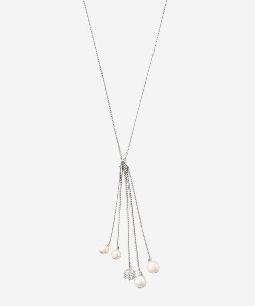 MACKINTOSH LONDON(マッキントッシュ ロンドン)の「パールビジュータッセルネックレス(ネックレス・レディース・シルバー・FREE)」の2枚目の写真