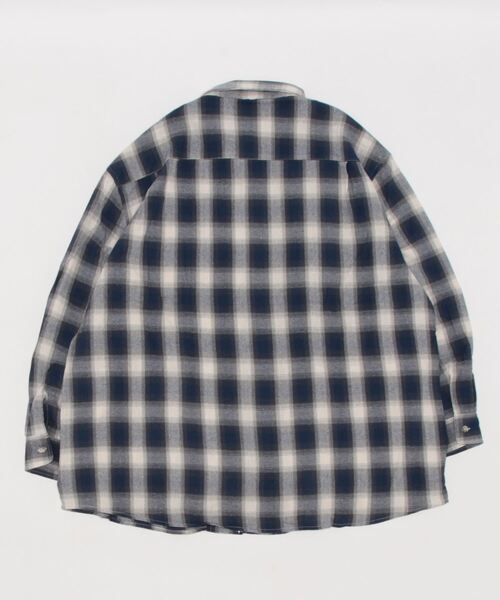 ＪＵＧＬＡＮＳ（ユグランス）の「【Revo.】ルーズシルエットオンブレチェックロングスリーブシャツ/メンズ（シャツ/ブラウス・メンズ・ブラック/グレー/ネイビー・M/L）」の4枚目の写真