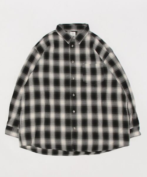ＪＵＧＬＡＮＳ（ユグランス）の「【Revo.】ルーズシルエットオンブレチェックロングスリーブシャツ/メンズ（シャツ/ブラウス・メンズ・ブラック/グレー/ネイビー・M/L）」の9枚目の写真