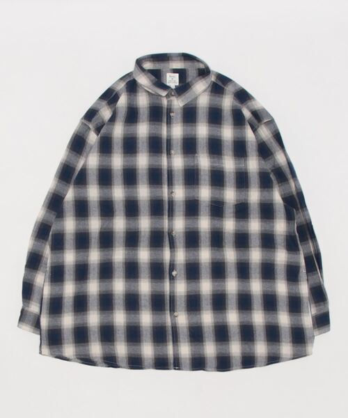 ＪＵＧＬＡＮＳ（ユグランス）の「【Revo.】ルーズシルエットオンブレチェックロングスリーブシャツ/メンズ（シャツ/ブラウス・メンズ・ブラック/グレー/ネイビー・M/L）」の11枚目の写真