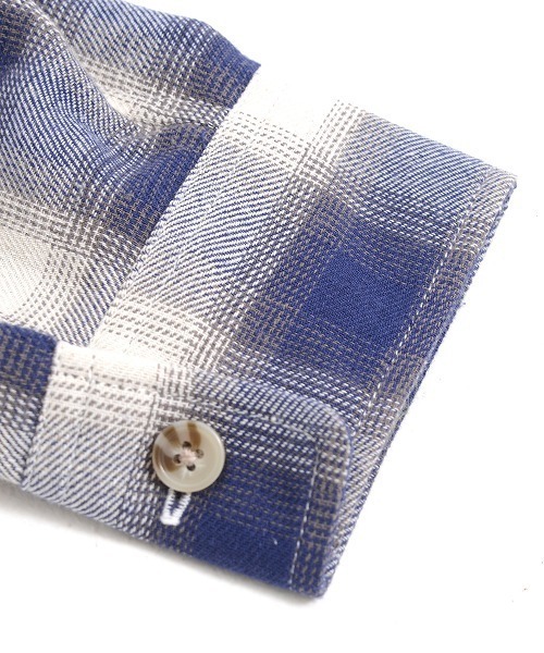 ＪＵＧＬＡＮＳ（ユグランス）の「【Revo.】ルーズシルエットオンブレチェックロングスリーブシャツ/メンズ（シャツ/ブラウス・メンズ・ブラック/グレー/ネイビー・M/L）」の7枚目の写真