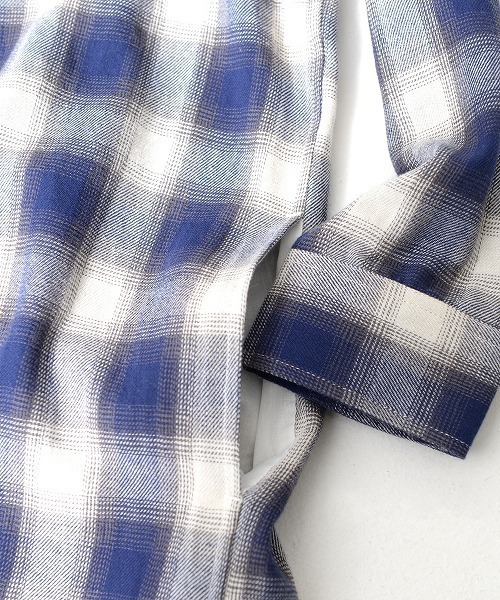 ＪＵＧＬＡＮＳ（ユグランス）の「【Revo.】ルーズシルエットオンブレチェックロングスリーブシャツ/メンズ（シャツ/ブラウス・メンズ・ブラック/グレー/ネイビー・M/L）」の8枚目の写真