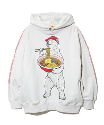 空紡糸裏毛ラーメンクマプルパーカー