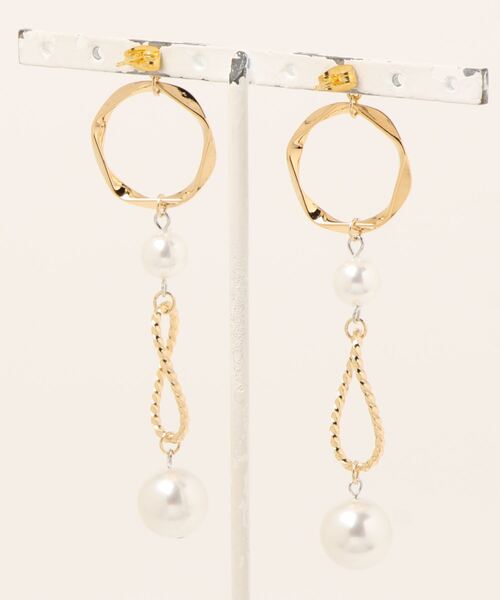 tone（トーン）の「【-lensa-】パールビーズでイマドキピアス(MA)（ピアス（両耳用）・レディース・ゴールド・FREE）」の7枚目の写真