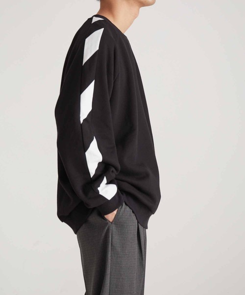 agnes b.（アニエスベー）の「【WEB限定】【agnes b. pour ADAM ET ROPE'】SWEAT SENGA MIXTE BANDE/UNISEX（スウェット・メンズ・ブラック・L/XL）」の3枚目の写真