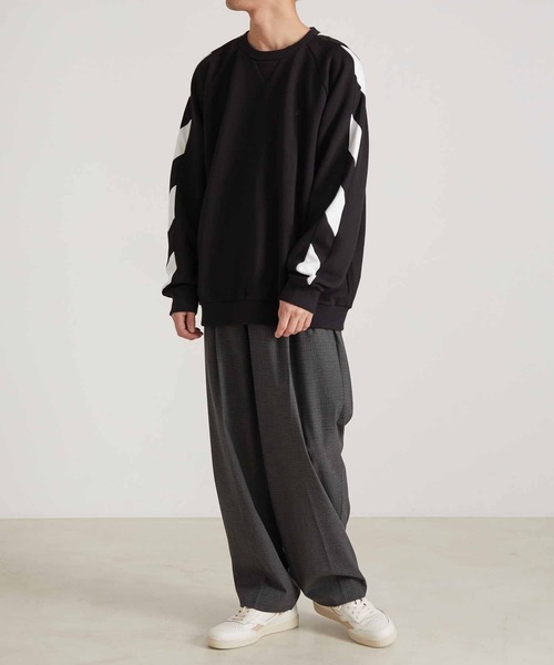 agnes b.（アニエスベー）の「【WEB限定】【agnes b. pour ADAM ET ROPE'】SWEAT SENGA MIXTE BANDE/UNISEX（スウェット・メンズ・ブラック・L/XL）」の5枚目の写真