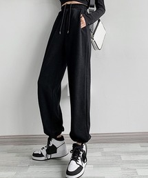 DAY CLOSET | 【大きいサイズ有/裏起毛】冬もぽかぽか 韓国っぽ スウェットジョガーパンツ レディース(スウェットパンツ)