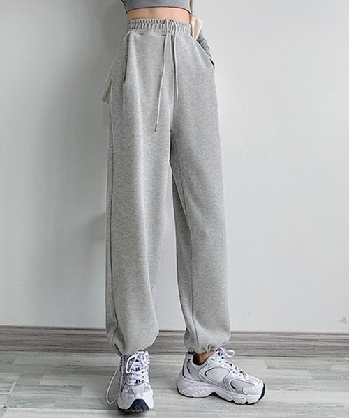 DAY CLOSET（デイ クローゼット）の「【大きいサイズ有/裏起毛】冬もぽかぽか 韓国っぽ スウェットジョガーパンツ レディース（スウェットパンツ・レディース・ブラック/グレー/ホワイト・S/XL/M/L）」の15枚目の写真