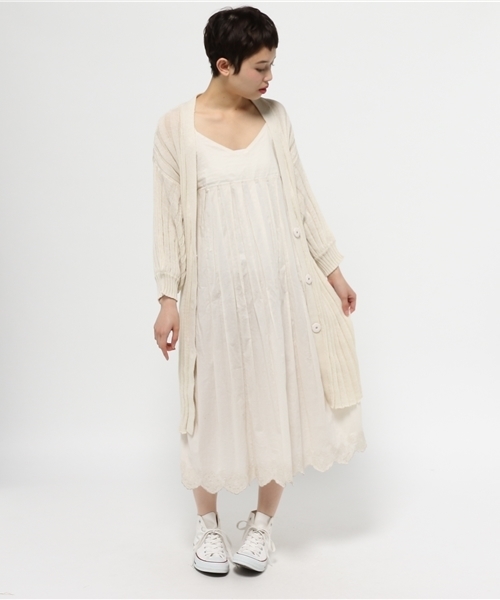 Chico（チコ）の「7分袖モモンガロングカーデ（カーディガン/ボレロ・レディース・グレー/アイボリー/ホワイト・FREE）」の5枚目の写真