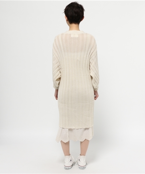 Chico（チコ）の「7分袖モモンガロングカーデ（カーディガン/ボレロ・レディース・グレー/アイボリー/ホワイト・FREE）」の10枚目の写真