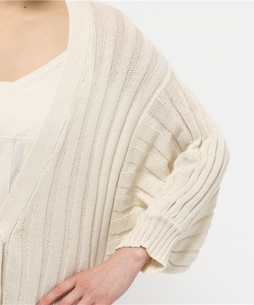 Chico（チコ）の「7分袖モモンガロングカーデ（カーディガン/ボレロ・レディース・グレー/アイボリー/ホワイト・FREE）」の12枚目の写真