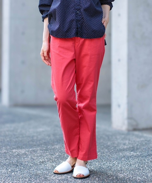 D.M.G.（ドミンゴ）の「[D.M.G. / ディーエムジー] ツイルストレッチ タイディパンツ（チノパンツ・レディース・オリーブ/ナチュラル/ベージュ/ブラック/エメラルド/チェリーピンク/チョコ/ネイビー・L/S/SS/M）」の21枚目の写真