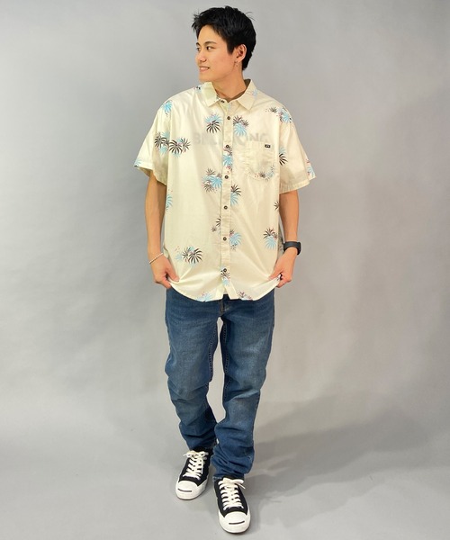 BILLABONG(ビラボン)の「BILLABONG/ビラボン 柄シャツ/総柄 サマーシャツ/半袖シャツ BD011-120(シャツ/ブラウス・メンズ・ホワイト×ブルー/ブラック×ブルー/ネイビー・M/L)」の8枚目の写真