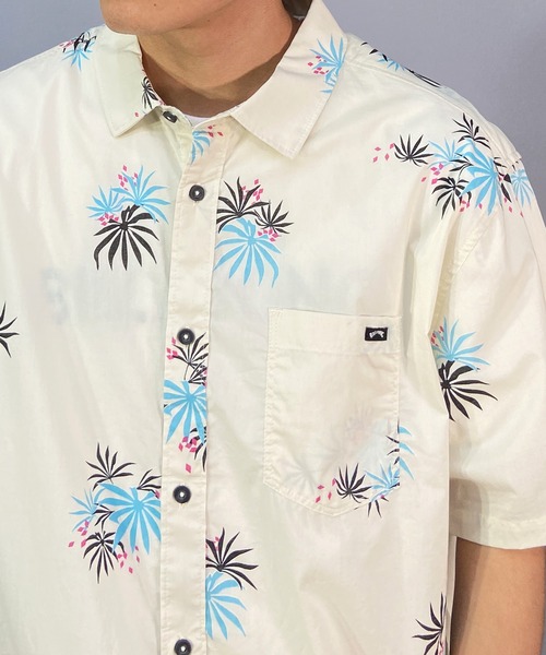 BILLABONG(ビラボン)の「BILLABONG/ビラボン 柄シャツ/総柄 サマーシャツ/半袖シャツ BD011-120(シャツ/ブラウス・メンズ・ホワイト×ブルー/ブラック×ブルー/ネイビー・M/L)」の6枚目の写真