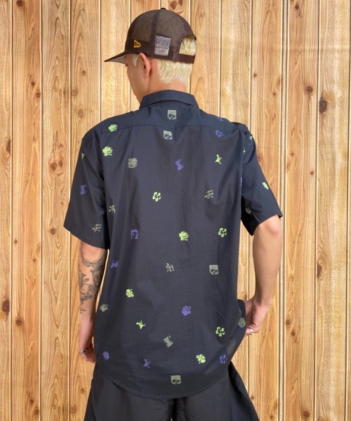 BILLABONG(ビラボン)の「BILLABONG/ビラボン 柄シャツ/総柄 サマーシャツ/半袖シャツ BD011-120(シャツ/ブラウス・メンズ・ホワイト×ブルー/ブラック×ブルー/ネイビー・M/L)」の15枚目の写真