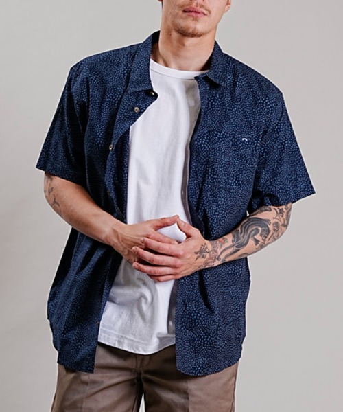 BILLABONG(ビラボン)の「BILLABONG/ビラボン 柄シャツ/総柄 サマーシャツ/半袖シャツ BD011-120(シャツ/ブラウス・メンズ・ホワイト×ブルー/ブラック×ブルー/ネイビー・M/L)」の19枚目の写真