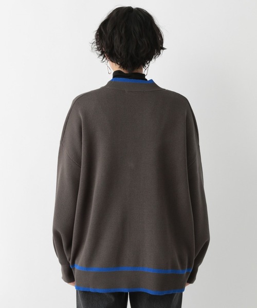 RAGEBLUE（レイジブルー）の「配色ミラノリブカーディガン（カーディガン/ボレロ・レディース・ホワイト/グリーン/レッド/グレー・FREE）」の7枚目の写真