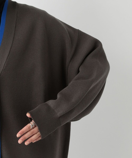 RAGEBLUE（レイジブルー）の「配色ミラノリブカーディガン（カーディガン/ボレロ・レディース・ホワイト/グリーン/レッド/グレー・FREE）」の9枚目の写真