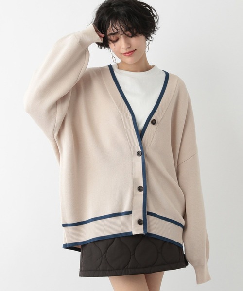 RAGEBLUE（レイジブルー）の「配色ミラノリブカーディガン（カーディガン/ボレロ・レディース・ホワイト/グリーン/レッド/グレー・FREE）」の17枚目の写真