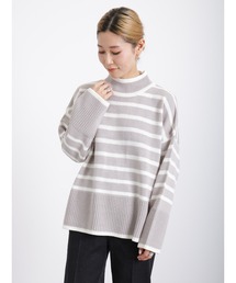 ボーダーニットプルオーバー