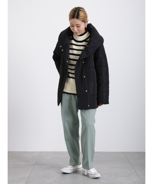 Samansa Mos2 blue（サマンサモスモスブルー）の「ボーダーニットプルオーバー（ニット/セーター・レディース・ブラウン/グレー/キナリ・ﾌﾘ-）」の10枚目の写真