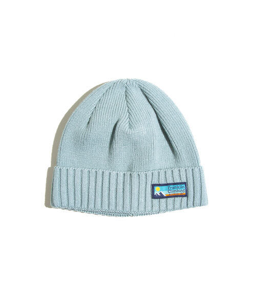 Franklin Climbing(フランクリンクライミング)の「【Franklin Climbing/フランクリンクライミング】ニットキャップ ワンポイントロゴ(ニットキャップ/ビーニー・メンズ・サックスブルー/ブラック/グリーン/オレンジ/キナリ・FREE)」の1枚目の写真