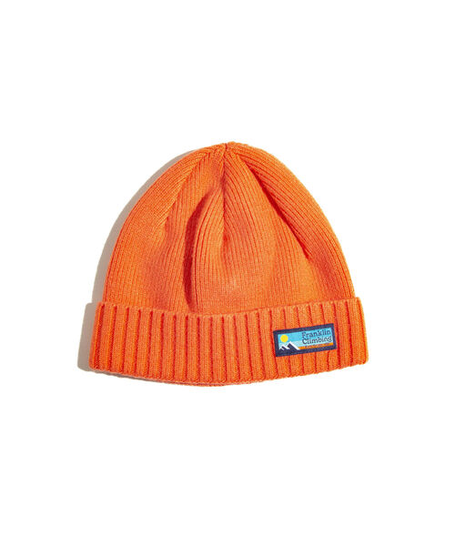 Franklin Climbing(フランクリンクライミング)の「【Franklin Climbing/フランクリンクライミング】ニットキャップ ワンポイントロゴ(ニットキャップ/ビーニー・メンズ・サックスブルー/ブラック/グリーン/オレンジ/キナリ・FREE)」の5枚目の写真