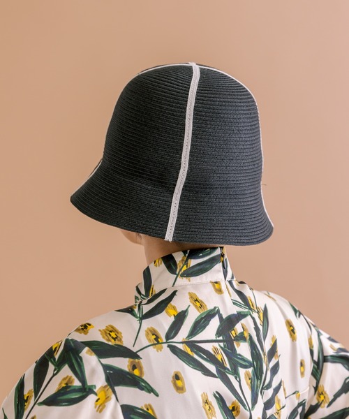 ear PAPILLONNER（イアパピヨネ）の「【SUM1 STYLE（スミスタイル）】ラインバケットハット（ハット・レディース・ブラック/ホワイト・FREE）」の11枚目の写真