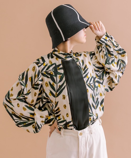 ear PAPILLONNER（イアパピヨネ）の「【SUM1 STYLE（スミスタイル）】ラインバケットハット（ハット・レディース・ブラック/ホワイト・FREE）」の15枚目の写真