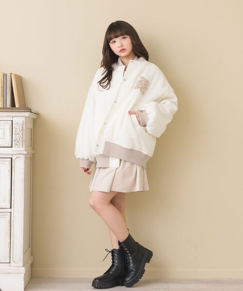 Elegante♡ブルゾン 白 M innowave】スタンドカラー起毛ブルゾン（85-41221） | FORME Base STORE