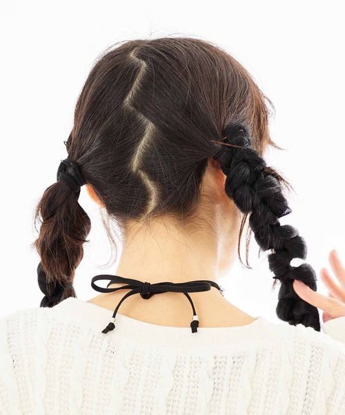 X-girl（エックスガール）の「FLOWER BEADS CHOKER（チョーカー・レディース・ブラック/マルチ・ONE SIZE）」の6枚目の写真