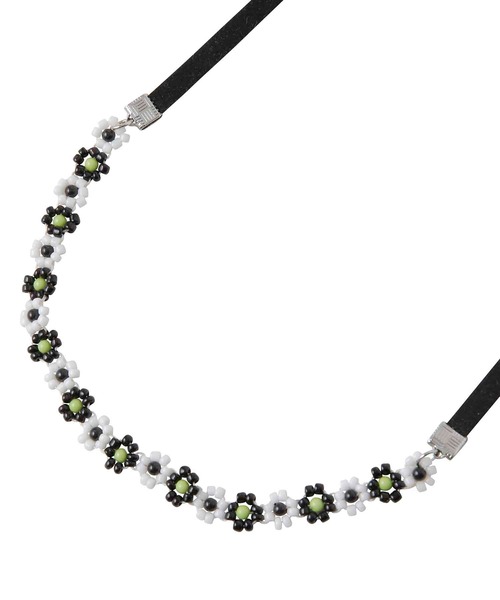 X-girl（エックスガール）の「FLOWER BEADS CHOKER（チョーカー・レディース・ブラック/マルチ・ONE SIZE）」の8枚目の写真