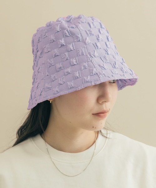 SMELLY（スメリー）の「ポコポコバケットハット（ハット・レディース・ブラック/アイボリー/ミント/ラベンダー・-）」の4枚目の写真