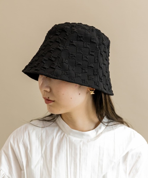 SMELLY（スメリー）の「ポコポコバケットハット（ハット・レディース・ブラック/アイボリー/ミント/ラベンダー・-）」の3枚目の写真